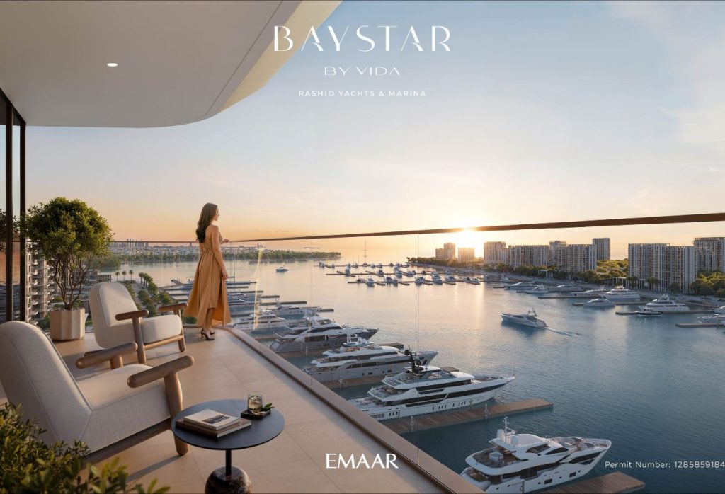 Experience luxury waterfront living with this 4-bedroom corner apartment at Baystar by Vida