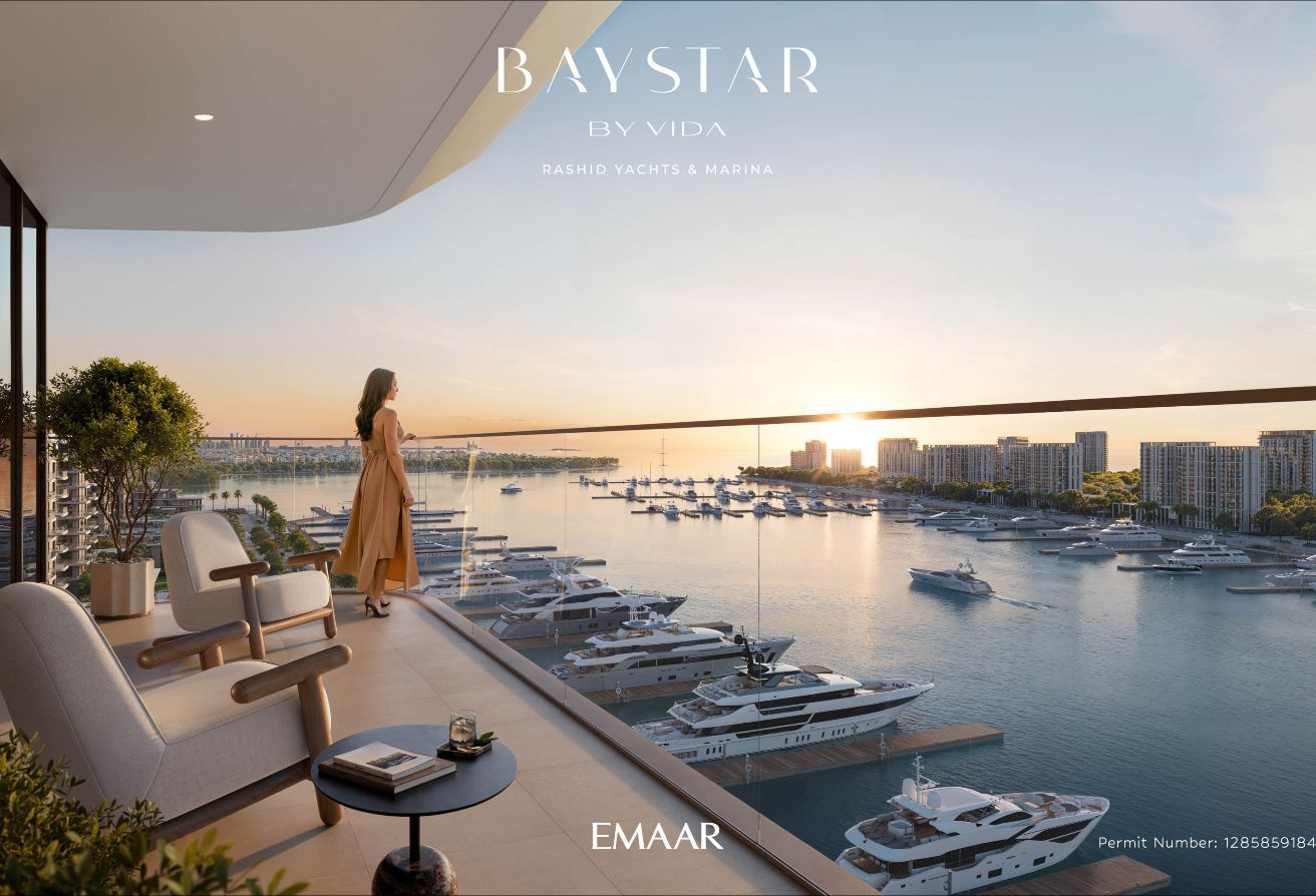 Experience luxury waterfront living with this 4-bedroom corner apartment at Baystar by Vida