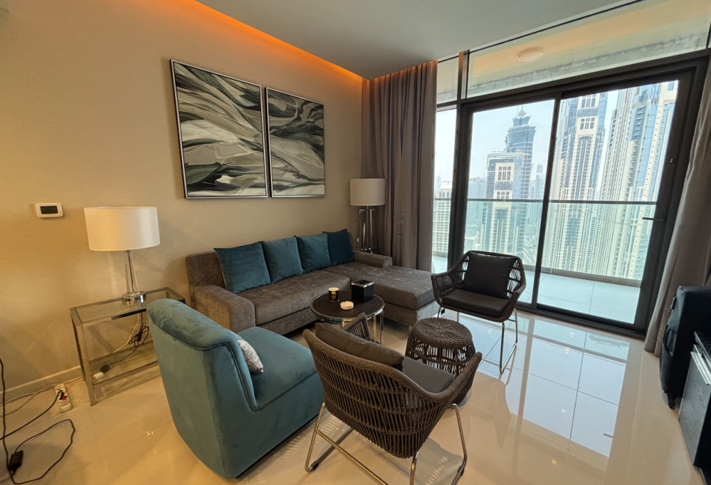 Experience luxury living in this stylish fully furnished 1-bedroom apartment in Aykon City Tower B