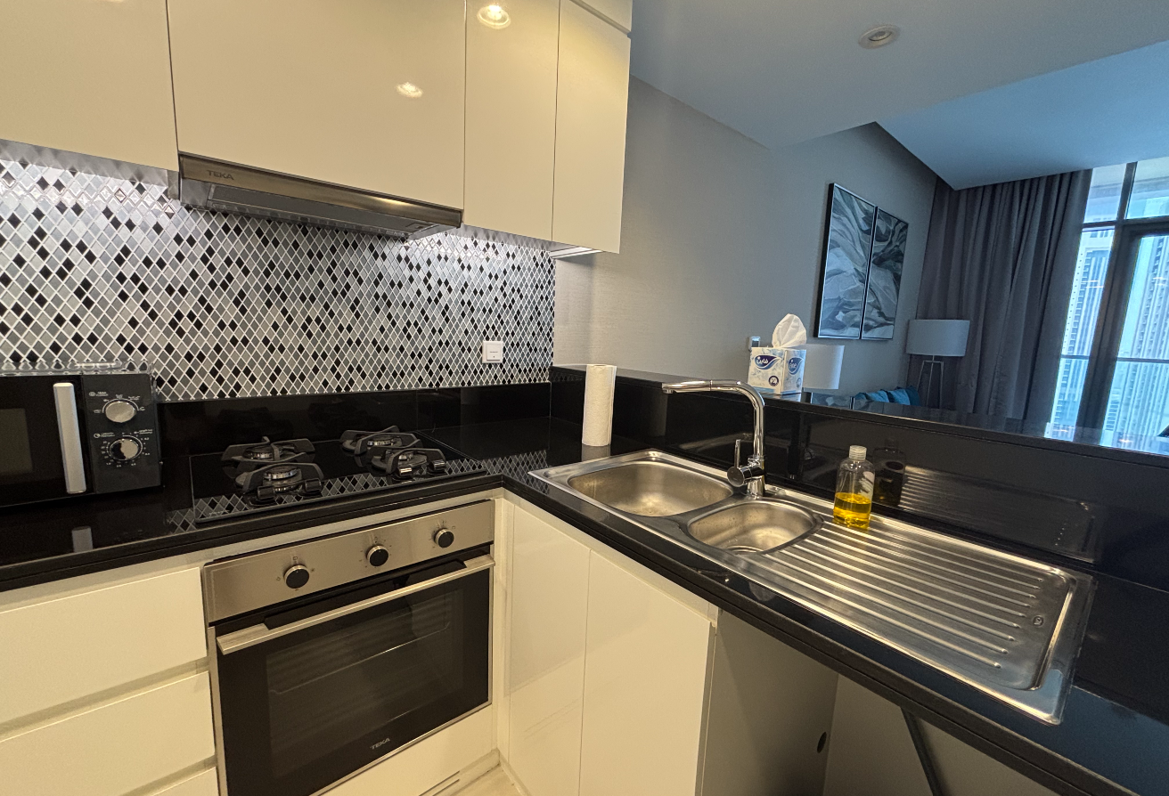 fully furnished living area