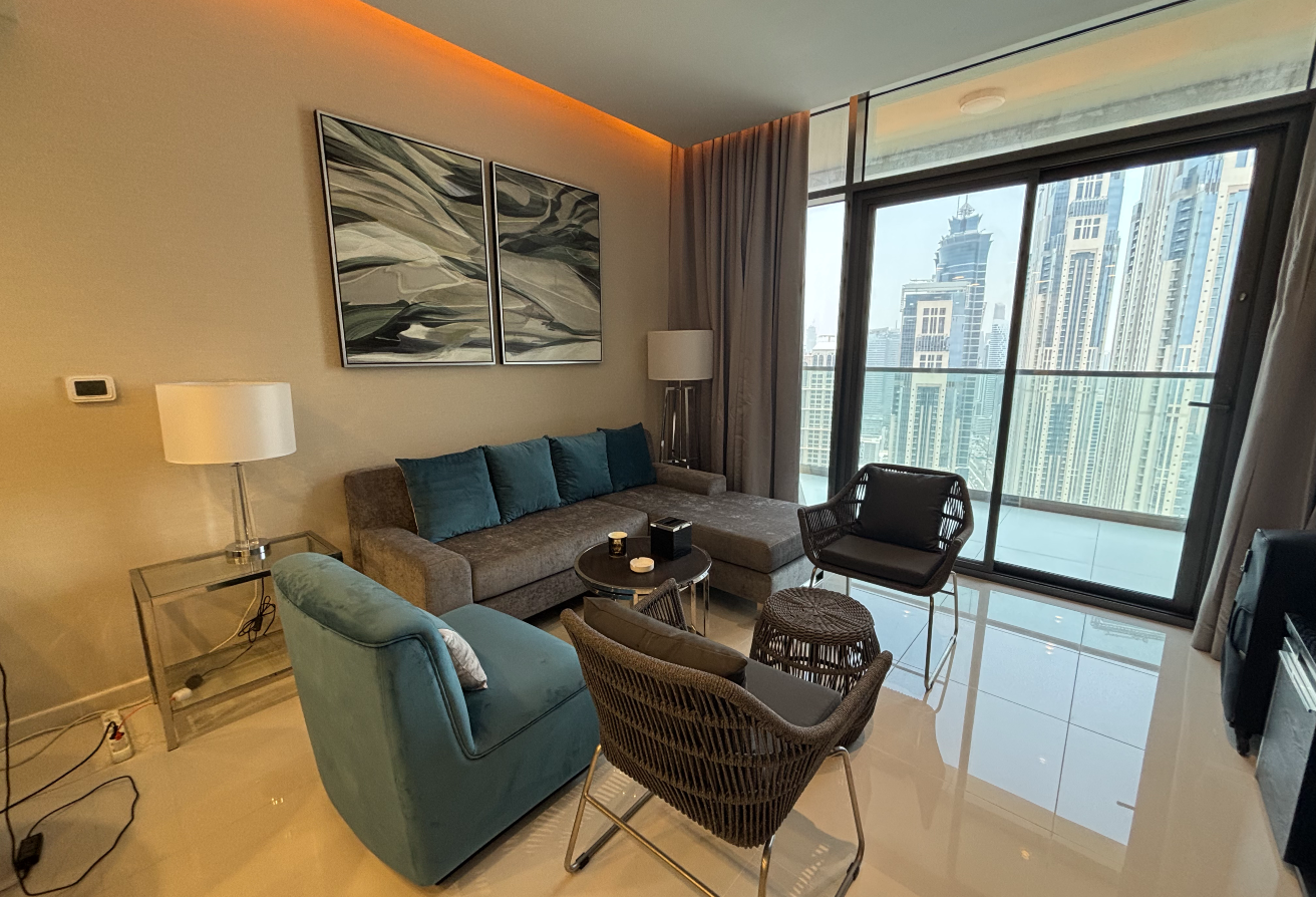 Experience luxury living in this stylish fully furnished 1-bedroom apartment in Aykon City Tower B